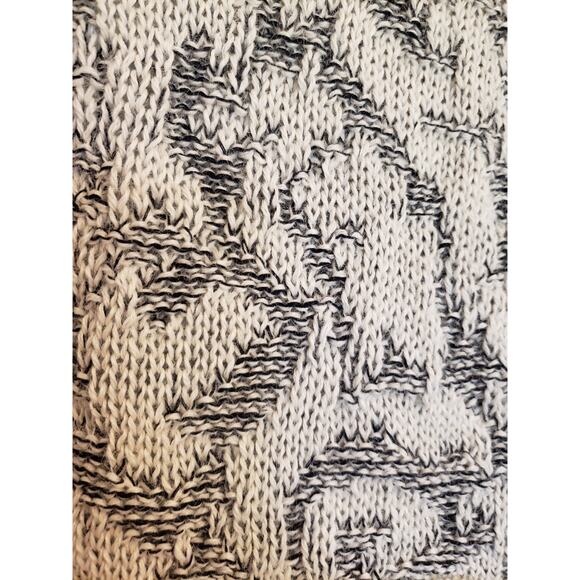 Simply Natural Peru 100% Alpaca Cardigan Sz Medium Open Front Gray Chunky Knit - Picture 6 of 13